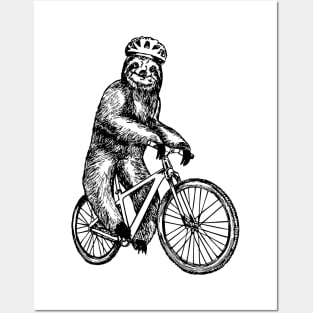 SEEMBO Sloth Cycling Bicycle Cyclist Bicycling Bike Biker Posters and Art